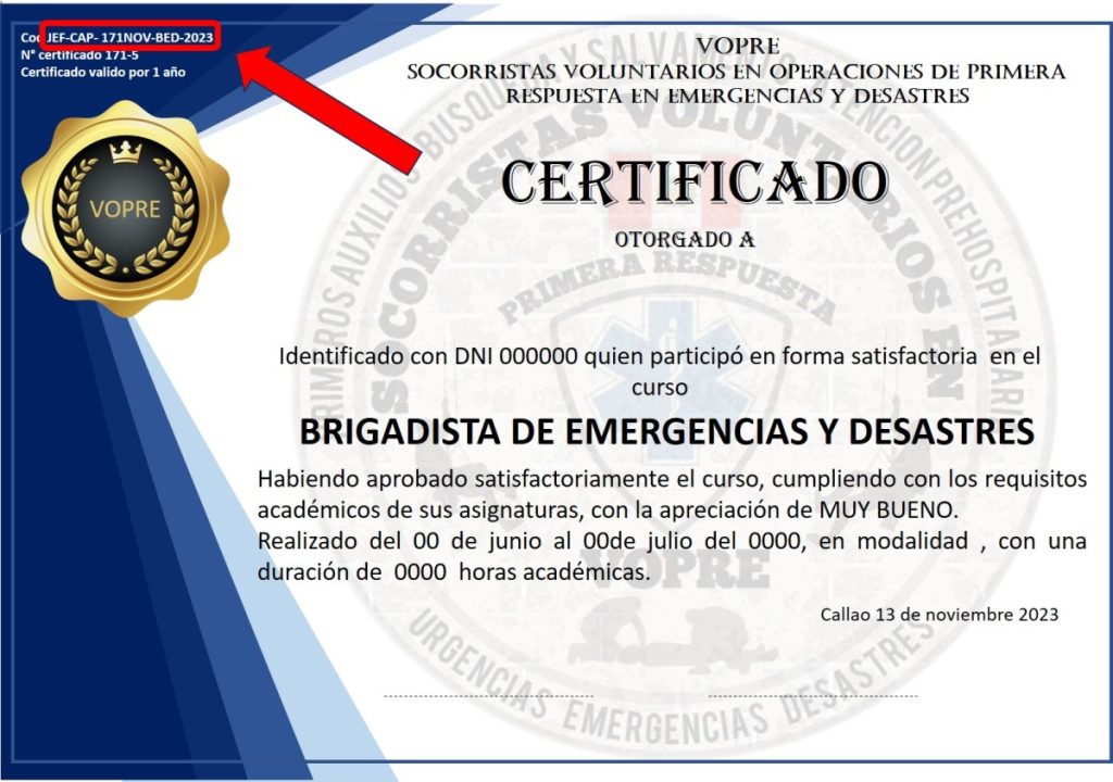 CERTIFICADO